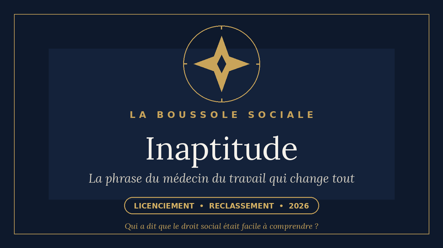 Inaptitude au travail : la phrase du médecin qui détermine toute la procédure de reclassement.
