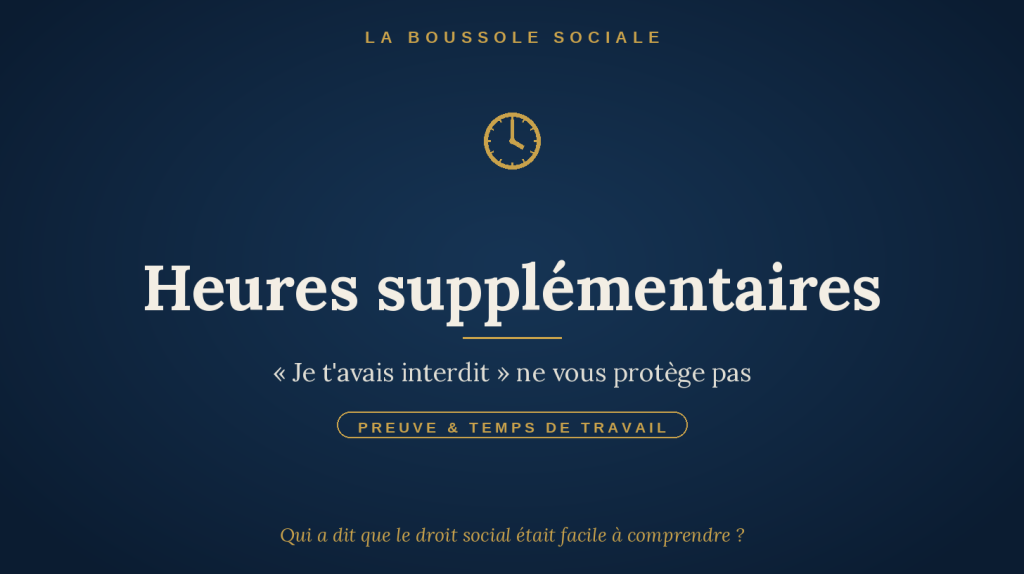 Illustration abstraite — heures supplémentaires et interdiction de l’employeur, La Boussole Sociale