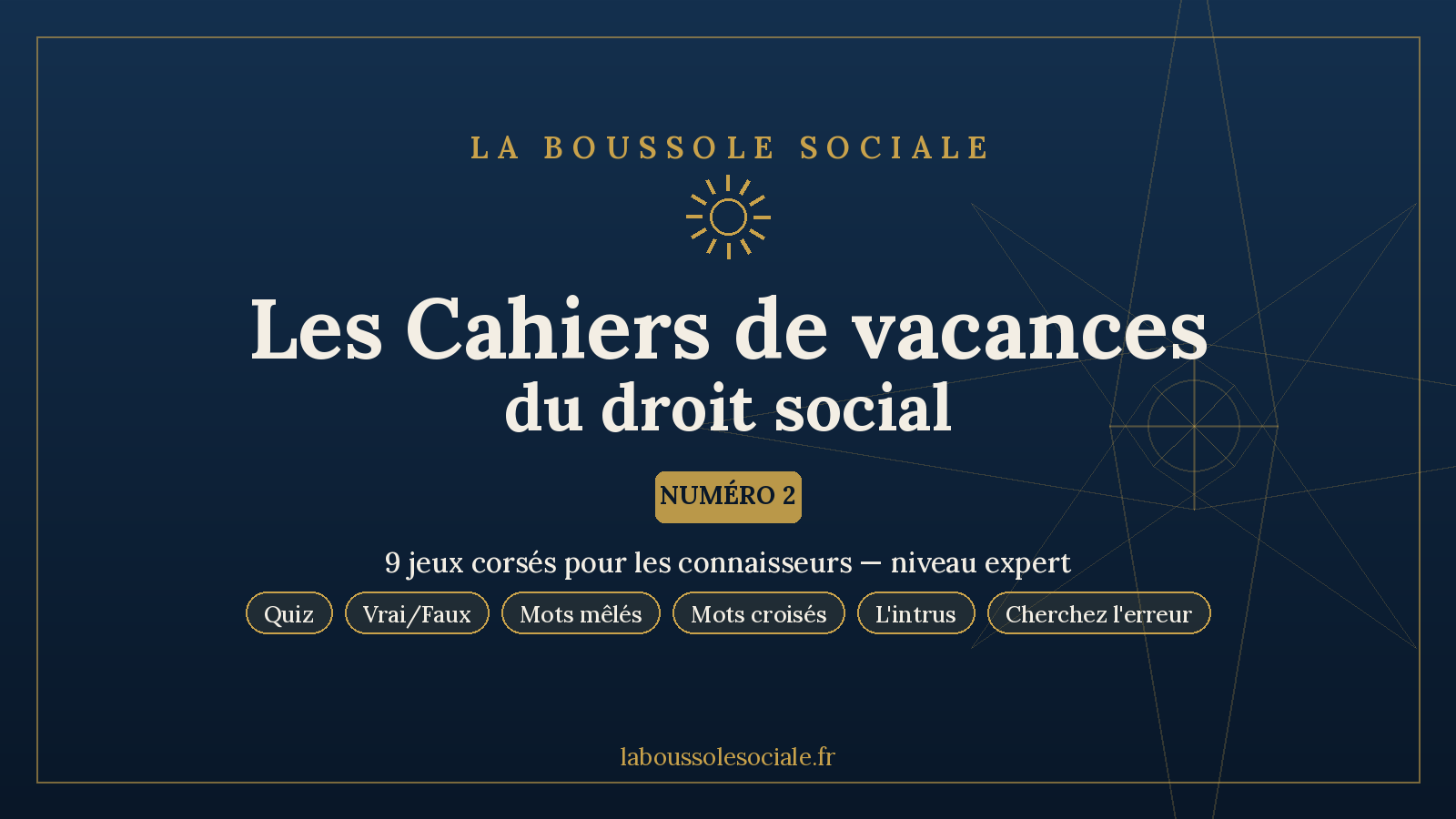 Les Cahiers de vacances du droit social — N°2