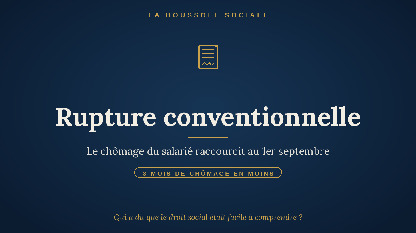 Rupture conventionnelle et chômage : nouvelles durées d’indemnisation au 1er septembre 2026