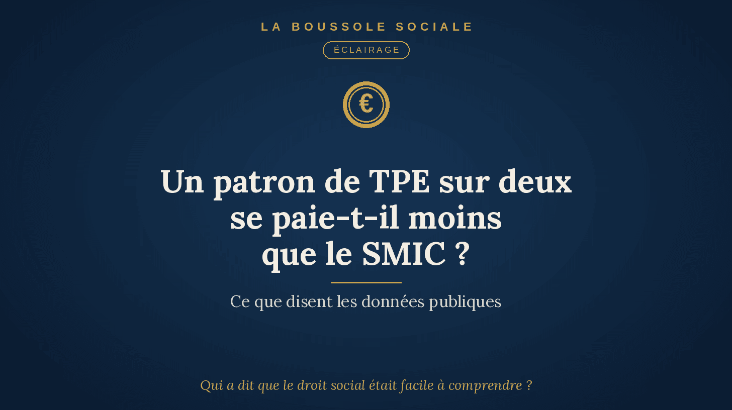 Un patron de TPE sur deux se paie-t-il moins que le SMIC ?