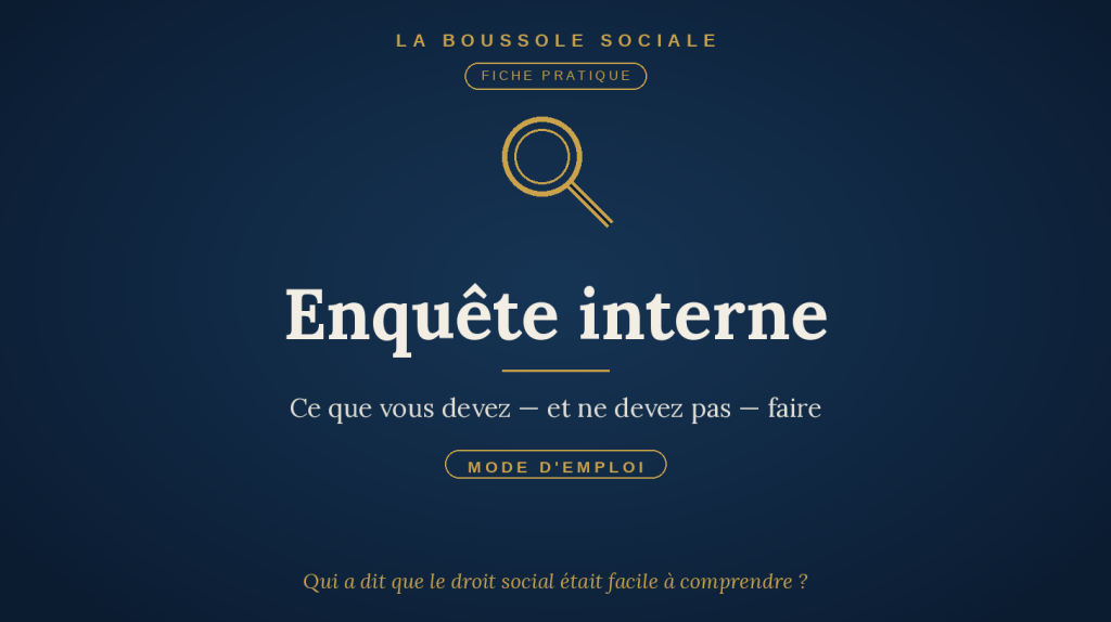 Enquête interne employeur : mode d'emploi pour réagir à une accusation entre salariés