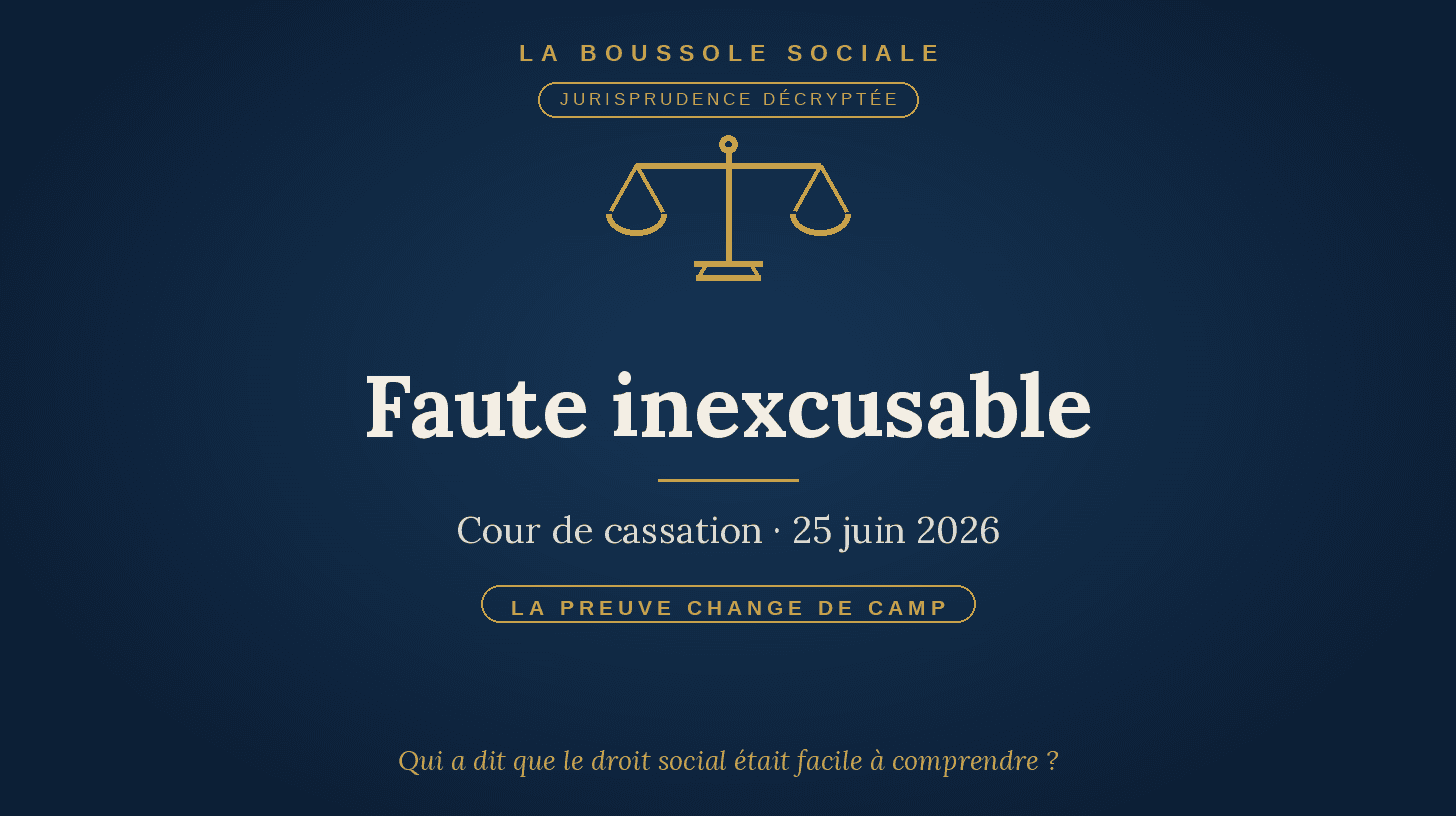 Faute inexcusable : la preuve change de camp