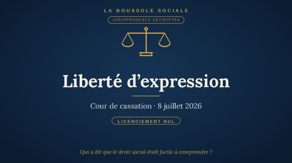 Jurisprudence décryptée : liberté d’expression du salarié et licenciement nul pour disproportion — Cour de cassation, 8 juillet 2026.