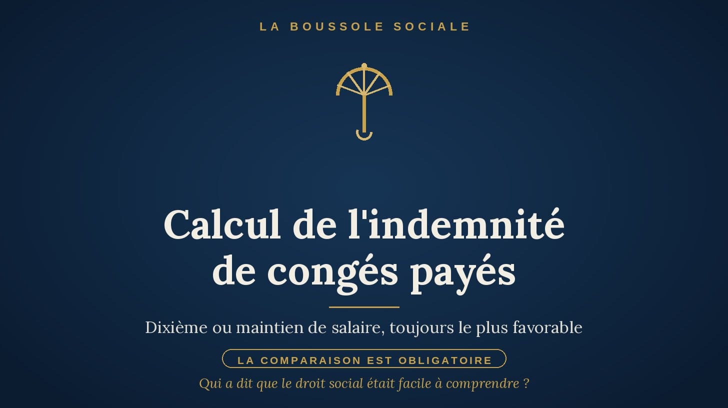 Calcul indemnité congés payés : dixième ou maintien de salaire ?
