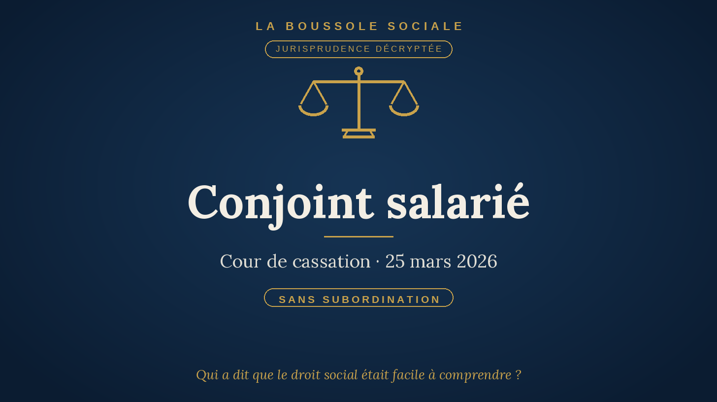 Conjoint salarié : pas besoin de prouver un lien de subordination