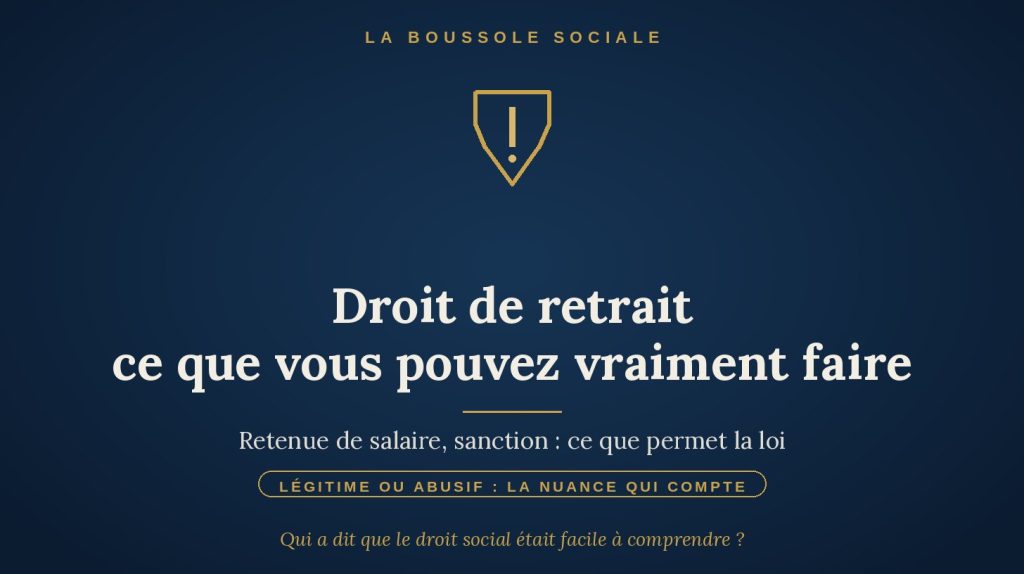 Droit de retrait — visuel de couverture, La Boussole Sociale