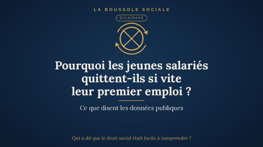 Illustration abstraite La Boussole Sociale : une porte tournante, symbole du turnover des jeunes salariés