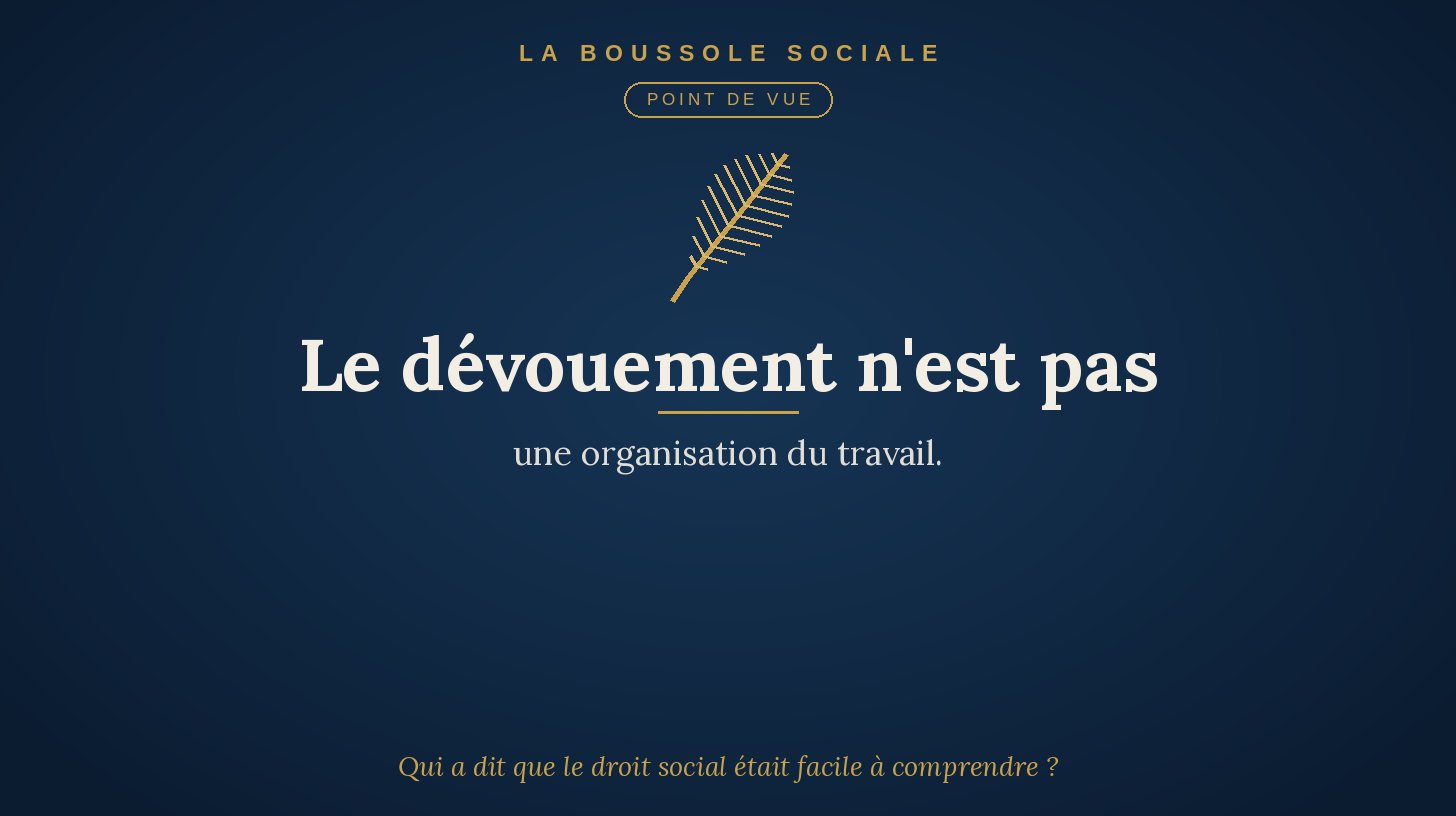 charge de travail et dévouement dans l'entreprise — La Boussole Sociale