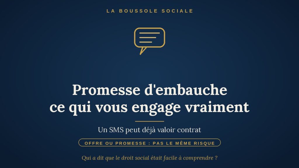 Visuel de couverture du décryptage promesse d'embauche — La Boussole Sociale