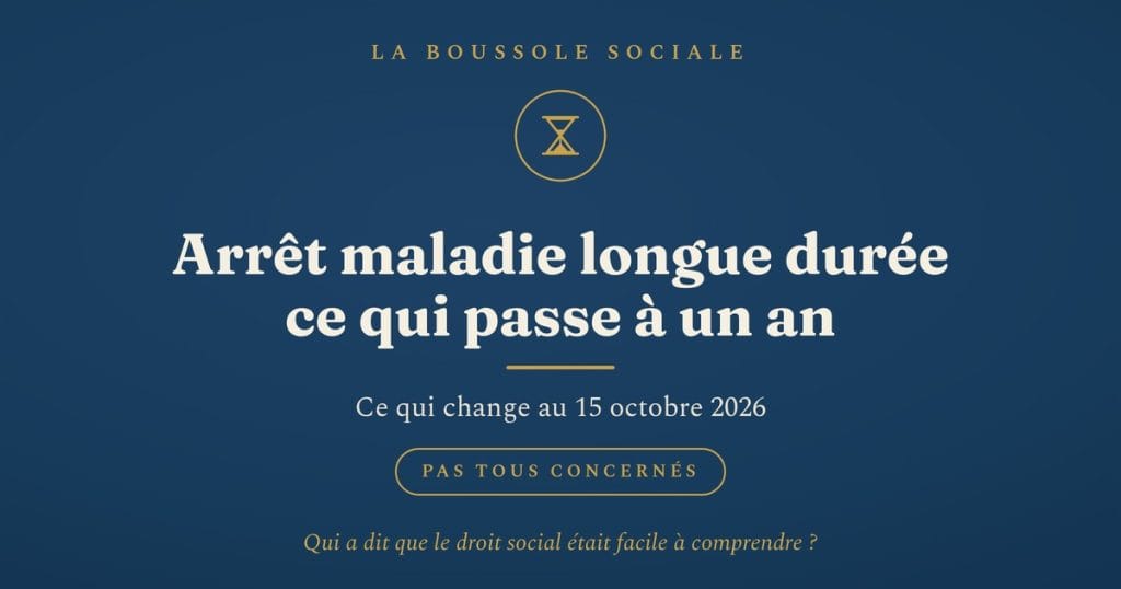 Arrêt maladie longue durée : ce qui change au 15 octobre 2026