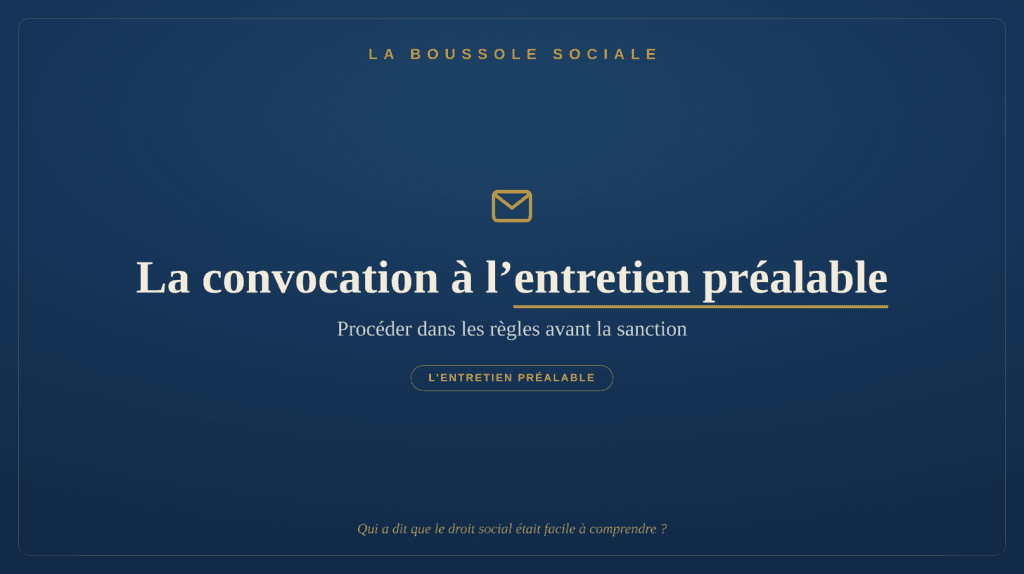 Convocation à l'entretien préalable — La Boussole Sociale