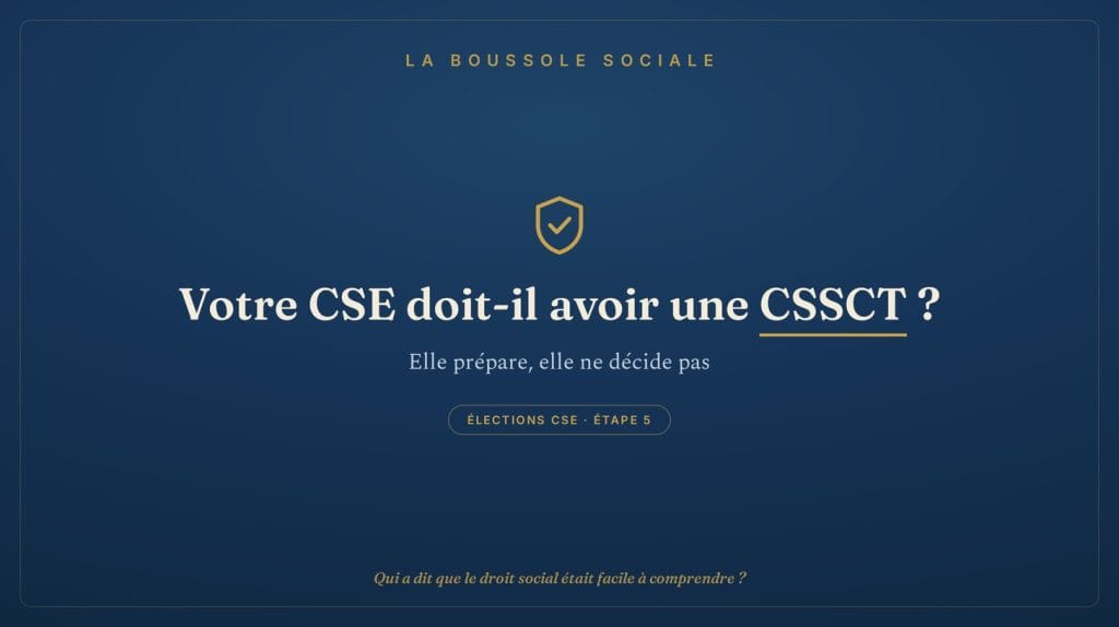 CSSCT obligatoire : quand le CSE doit créer une commission santé, sécurité et conditions de travail