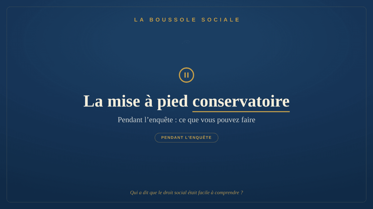 Mise à pied conservatoire : ce que vous pouvez faire pendant l’enquête, et ce que vous risquez
