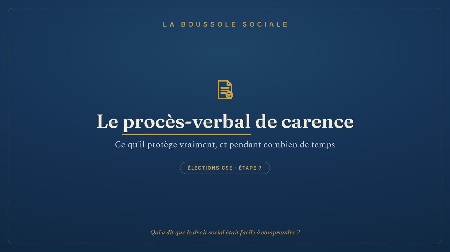 Procès-verbal de carence CSE : quand l’établir, à qui le transmettre et combien de temps il protège l’employeur.